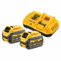 DeWALTDCB118T218V54VFlexVoltLi-IonAccuStarterset2x60AhLader