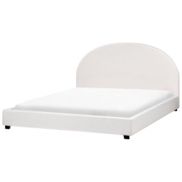 Beliani-VAUCLUSE-Tweepersoonsbed-Gebrokenwit-140x200cm-Polyester