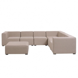 Beliani-AREZZO-Loungesetvoor7-Beige-Polyester