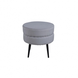 VentureHomePoefPot40x40x40cmcorduroyzwartengrijs