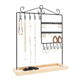 LYVIONSieradenrekje-Houtenmetaal-Zwart