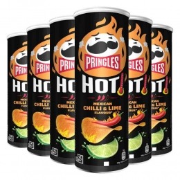6xPringlesHOTMexicanChilliLime160gr