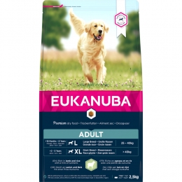 3xEukanubaAdultLargeHondenvoerLam-Rijst25kg