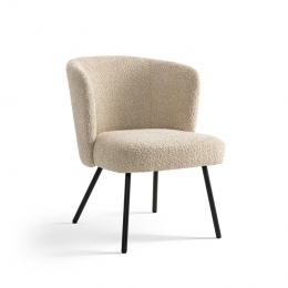 FurnihausFauteuilCindyBoucleBeigeStof