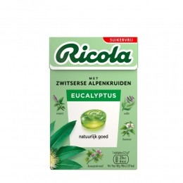 RicolaKeelpastillesEucalyptusSuikervrijDoosje50gr