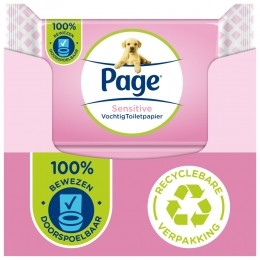 12xPageVochtigToiletpapierSensitive38stuks