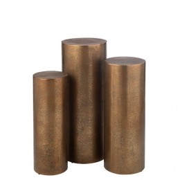 J-LinesokkelPilarenRond-metaal-goud-3stuks
