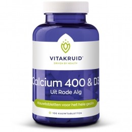 GratisVerzendingVitakruidCalcium400D3uitRodeAlg100kauwtabletten