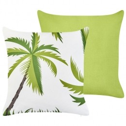 Beliani-SEASIDE-Tuinkussensetvan2-Groen-Polyester