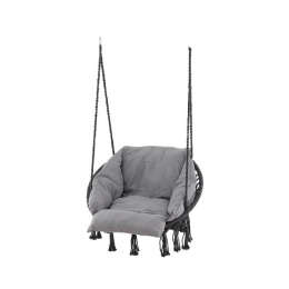 NestoutdoorLeahkatoenentuinhangstoelgrijs-metzitkussen