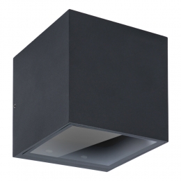CubaLEDwandlamp-voor2GX53spots-IP65waterdichtvoorbinnenenbuiten-Max2x9watt-Vierkant-Geschiktvoorbadkamerentuin-Upanddo
