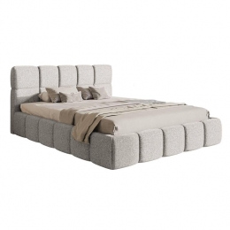 NADUVICollectionChloeBedframe140x200cm-Chenille-Lichtgrijs