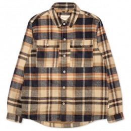 Revolution-LinedOvershirtwithButtons-OverhemdmaatSbeige