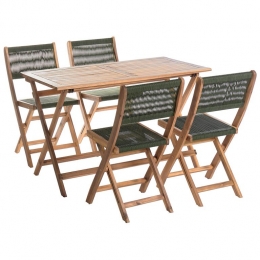 Beliani-PROSSEDI-Tuinset4-zits-Groen-Acaciahout