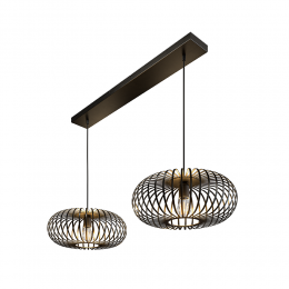 Cosmos-LEDHanglamp-2spots-Dimbaar-E27Fitting-Zwart