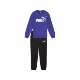 PUMANo1LogoSweatFleeceTrainingspakKidsPaarsZwartWit