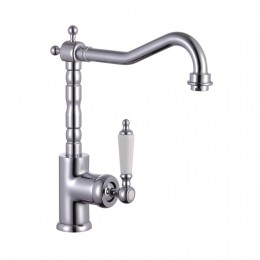 OUTLETKeukenmengkraanSchutteOldStyleRetroHogeDraaibareUitloopLageDrukChroom