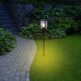 CaseyLEDTuinlantaarn100cm-E27LEDlampmetschemerschakelaar-8Watt620Lumen-3000Kwarmwit-IP44waterdicht-Buitenlampmetsensor