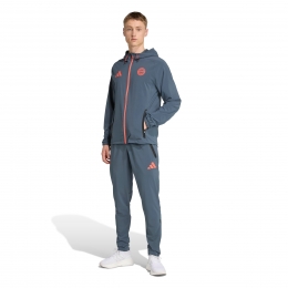 adidasBayernMnchenVisTechTrainingspakFull-Zip2025-2026DonkergrijsOranje
