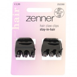 4xZennerHaarklemmenStayinHairZwart2stuks