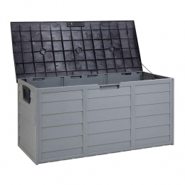 Beliani-LOCARNO-Kussenbox-Grijs-112cm-Synthetischmateriaal