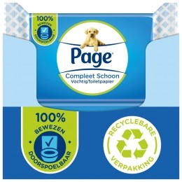 12xPageVochtigToiletpapierCompleetSchoon38stuks