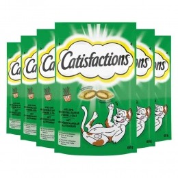 6xCatisfactionsKattensnackKattenkruid60gr