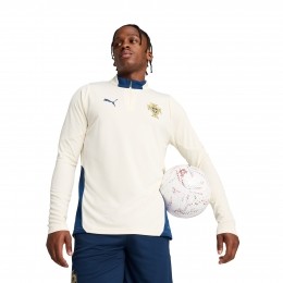 PUMAPortugalTrainingstrui14-Zip2025-2026GebrokenWitDonkerblauw