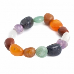 EdelsteenArmbandTrommelstenenKleurrijkeMix