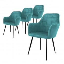 Setvan4eetkamerstoelenZelvelvetML-Design
