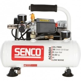 SencoAC4504Compressor-Geluidsarm-240W-8Bar-4L-28Lm