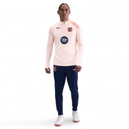 NikeFCBarcelonaStrikeTrainingspak14-Zip2025-2026OranjeDonkerblauw