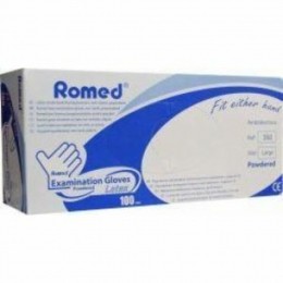 RomedLatexHandschoenenGepoederdNietSterielMaatL100stuks