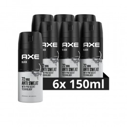 6xAxeAnti-TranspirantSprayBlack150ml