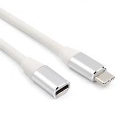 USB-CVerlengkabel-USB-CKabel-DataenLaadkabel-Ondersteunt4K-beelden-1Meter-Zilver