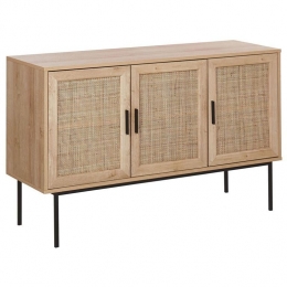 Beliani-PASCO-Sideboard3deuren-Lichtehoutkleur-Vezelplaat