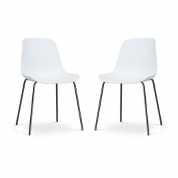 NolonNora-PipEetkamerstoelenSetvan2-Wit-ZwartOnderstel