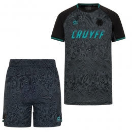 CruyffIconZomersetKidsZwartTurquoise