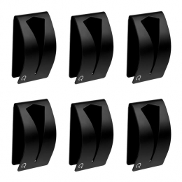 QUVIOHanddoekenhouderzelfklevendRVS-Zwart-setvan6