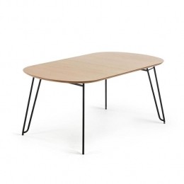KaveHome-Novacovaleuitschuifbareeettafel140220x90cm