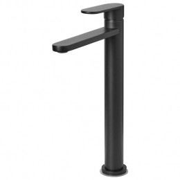 Beliani-COLHUE-Enkelewastafelkraan-Zwart-30cm-Messing
