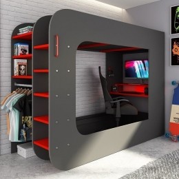 HoogslaperTheCube90x200-Antraciet