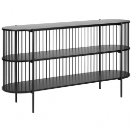 Beliani-BIRSON-Opbergkast2planken-Zwart-MDF