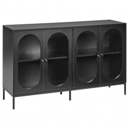 Beliani-LANGFORD-Dressoir-Zwart-Vezelplaat