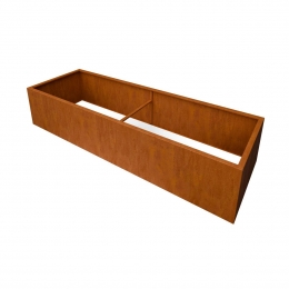 ArtesaRechthoekigeplantenbakcortenstaalL100xB100xH30cmzonderbodem-Geroba