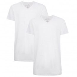 BambooBasicsV-halsT-shirtsVeloLongFit2PackWhite2XL