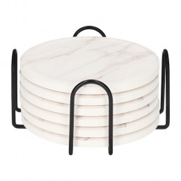 QUVIOOnderzettersetvan6methouder-Marmerlook-Wit