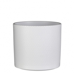 MicaDecorationsEraBloempot-H215x23cm-Relif-Wit