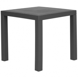 Beliani-FOSSANO-Tuintafel-Grijs-80x80cm-Synthetischmateriaal