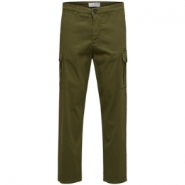 BroekSelectedNoosSlimTaperedWickCargoPants-WinterMoss